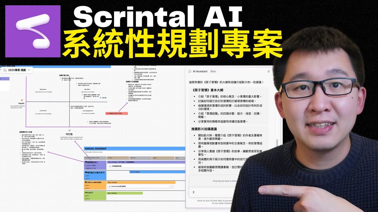 如何系統性地規劃個人專案？AI + Scrintal 打造系統性方法